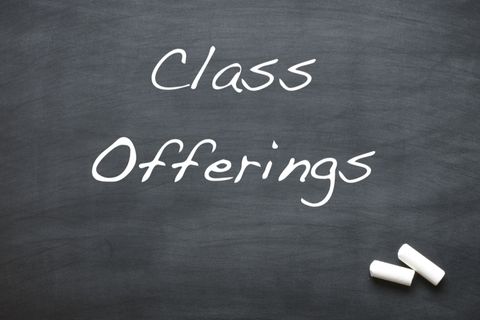 Chalkboard reading Class Offerings: 2026–27 Class Offerings